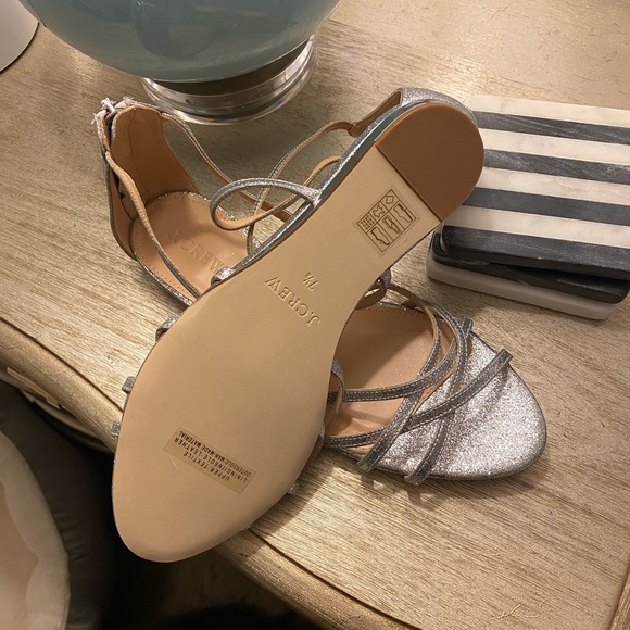 *New* J.Crew Silver Glitter Sandals - Picture 6 of 6